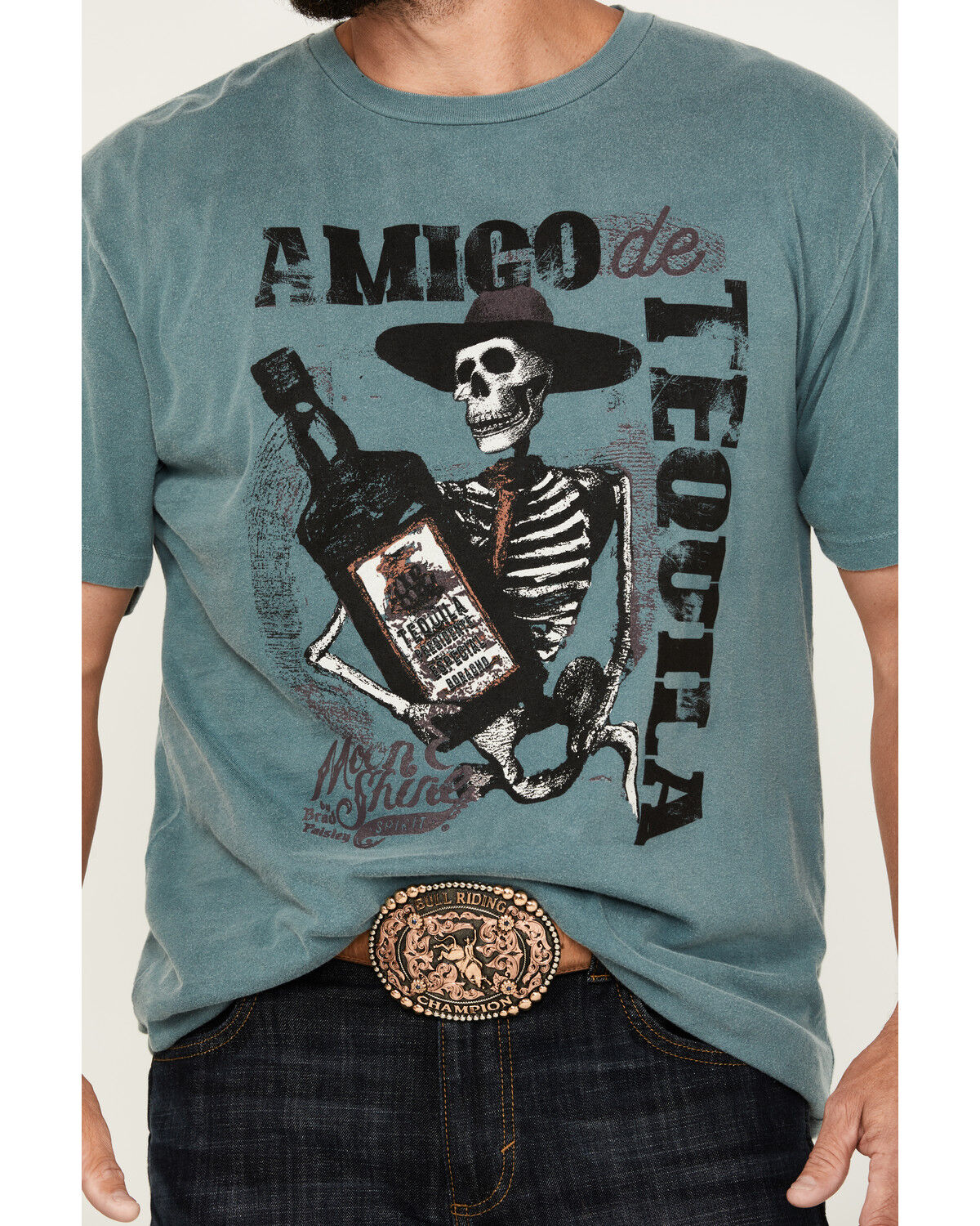 Image #3 - Moonshine Spirit Men's Amigo Short Sleeve T-Shirt, Teal, hi-res