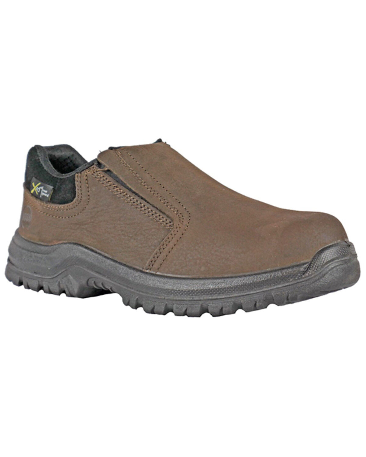 Image #1 - Hoss Men's Slip-On Met Guard Work Shoes - Composite Toe, Brown, hi-res