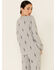 Image #4 - PJ Salvage Women's Stormy Monday Bolt Print Long Sleeve Top , Heather Grey, hi-res