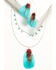 Image #1 - Shyanne Women's Silver Dakota Feather Necklace & Earrings Set, Silver, hi-res