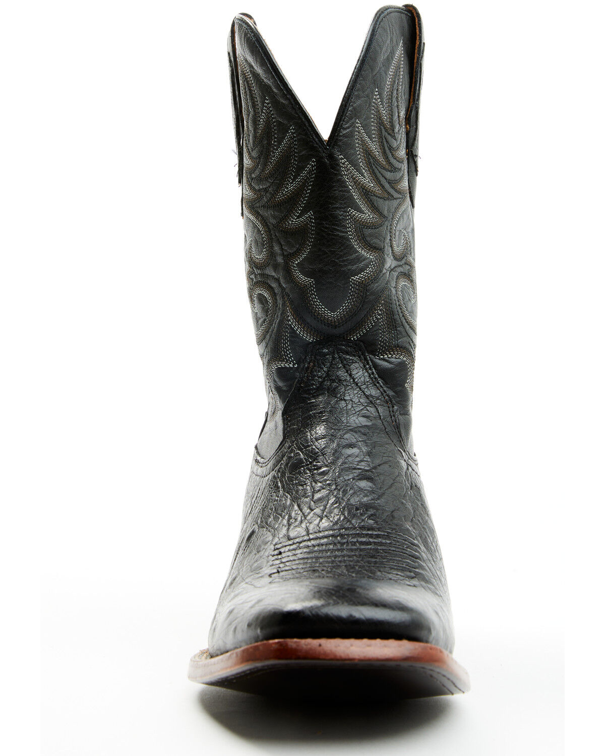 Image #4 - Cody James Men's Exotic Full Quill Ostrich Western Boots - Broad Square Toe, Black, hi-res