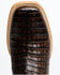 Tanner Mark Men's Shawnee Exotic Caiman Belly Western Boots - Broad Square Toe, Dark Brown, hi-res
