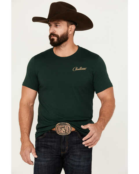 Image #1 - Pendleton Men's Tye River Buffalo Short Sleeve T-Shirt, Forest Green, hi-res
