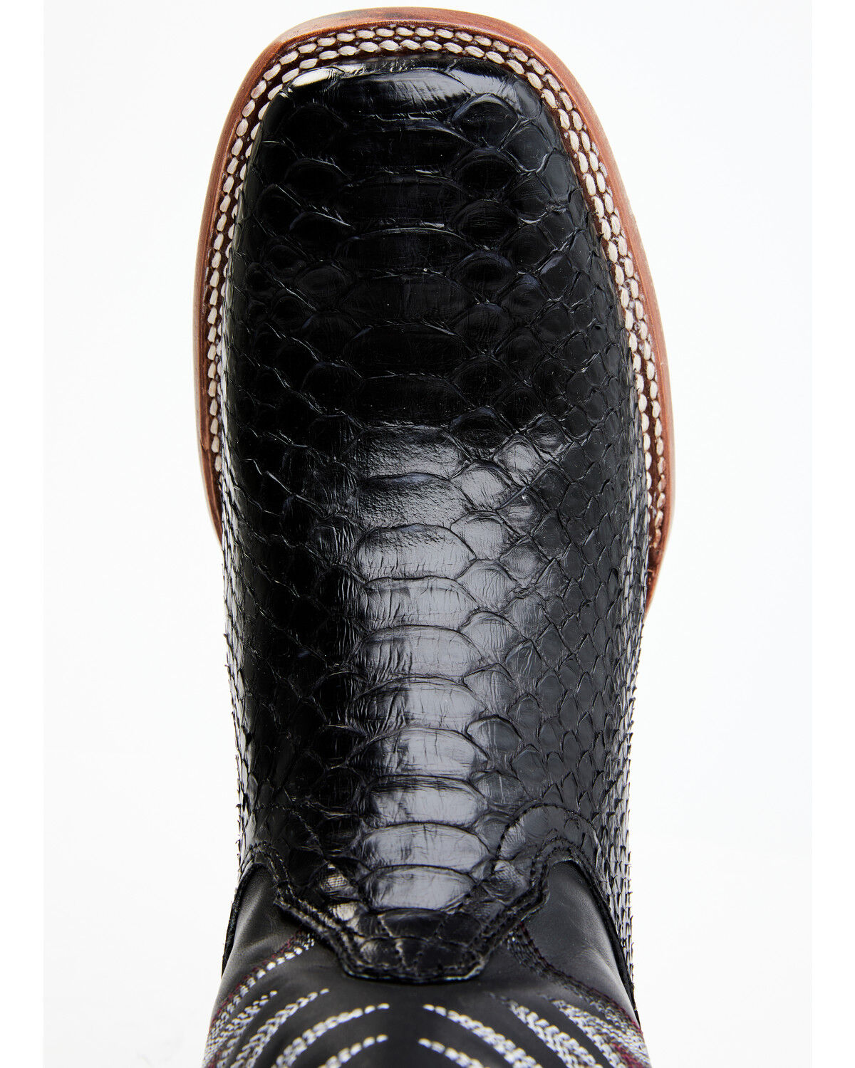 Image #6 - Cody James Men's Matte Python Exotic Western Boots - Broad Square Toe, Black, hi-res
