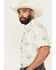 Image #2 - Pendleton Men's Dawson Linen Medallion Print Short Sleeve Button-Down Western Shirt, Oatmeal, hi-res