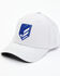 Image #1 - RANK 45® Men's Shield Logo Embroidered Ball Cap, Light Grey, hi-res