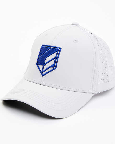 RANK 45® Men's Shield Logo Embroidered Ball Cap , Light Grey, hi-res