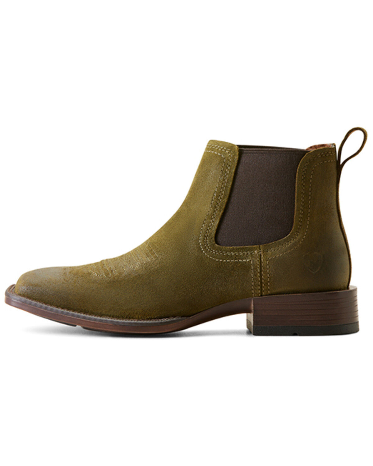 Image #2 - Ariat Men's Booker Ultra Suede Western Boots - Broad Square Toe, Green, hi-res
