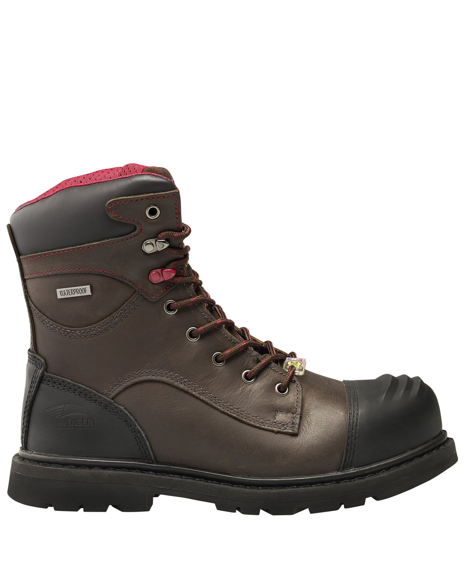 Image #2 - Avenger Men's Hammer Waterproof Work Boots - Carbon Toe, Brown, hi-res