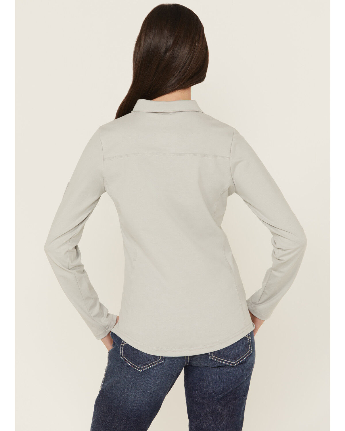 Image #4 - Lapco Women's FR Solid Knit Long Sleeve Polo Work Shirt, , hi-res