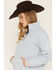 Image #2 - Ariat Women's Boot Barn Exclusive Southwestern Print 1/4 Zip Pullover, Blue, hi-res