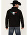 RANK 45® Men's Mexico Melange Embroidered Softshell Jacket, Black, hi-res
