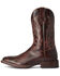 Image #2 - Ariat Men's Hand-Stained Slim Zip Ultra Western Performance Boot - Broad Square Toe, Brown, hi-res
