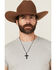 Image #1 - Cody James Men's Textured Cross Necklace, Silver, hi-res