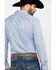 Image #2 - Scully Signature Soft Series Men's X Geo Print Long Sleeve Western Shirt , Blue, hi-res