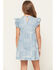 Image #4 - Wrangler Girls' Bandana Print Denim Dress, Blue, hi-res