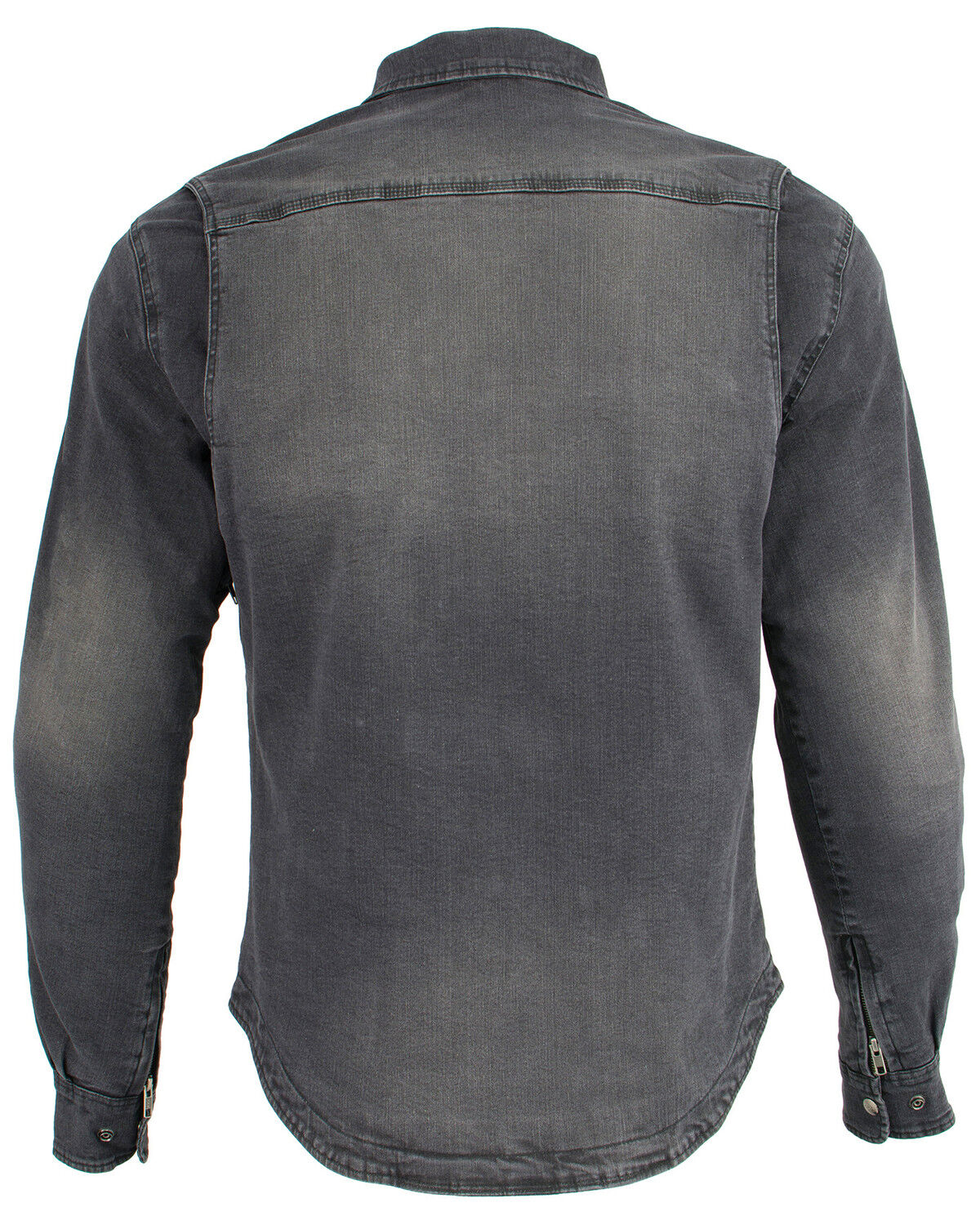 Image #3 - Milwaukee Performance Men's Denim Biker Shirt, Black, hi-res