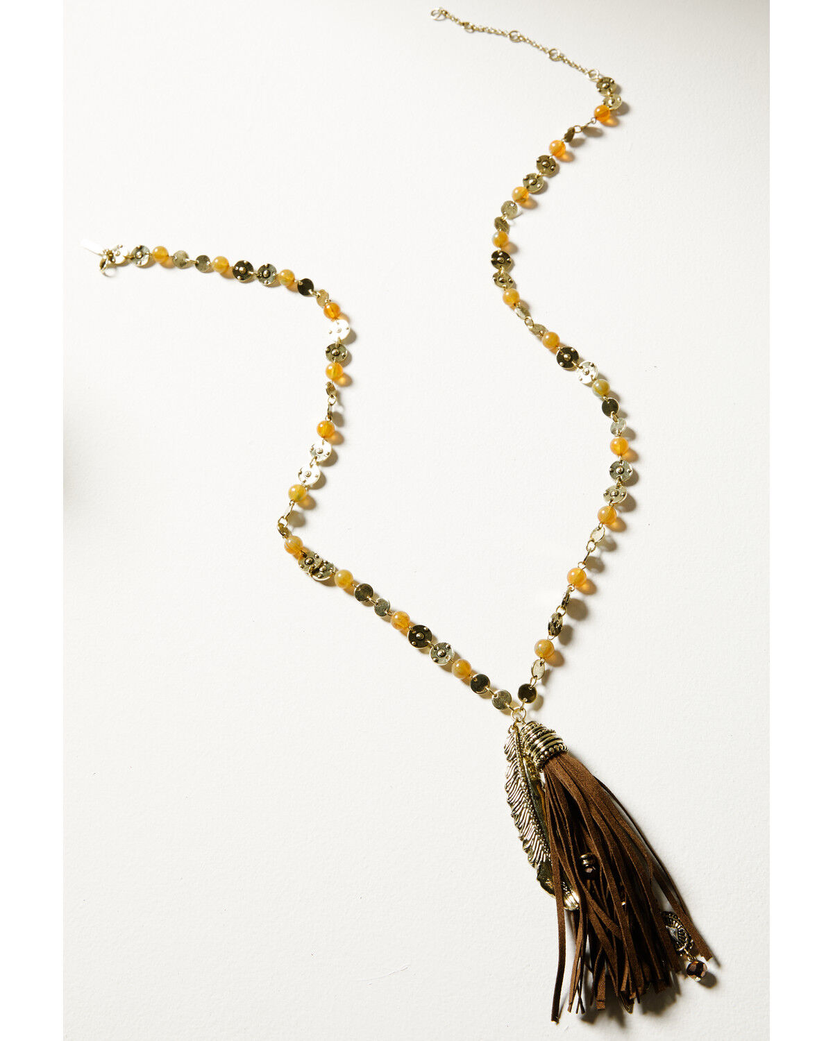Image #2 - Shyanne Women's Soleil Feather Pendant Necklace, Gold, hi-res