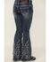 Image #3 - Shyanne Girls' Medium Wash Stitch Flare Stretch Denim Jeans, Medium Wash, hi-res