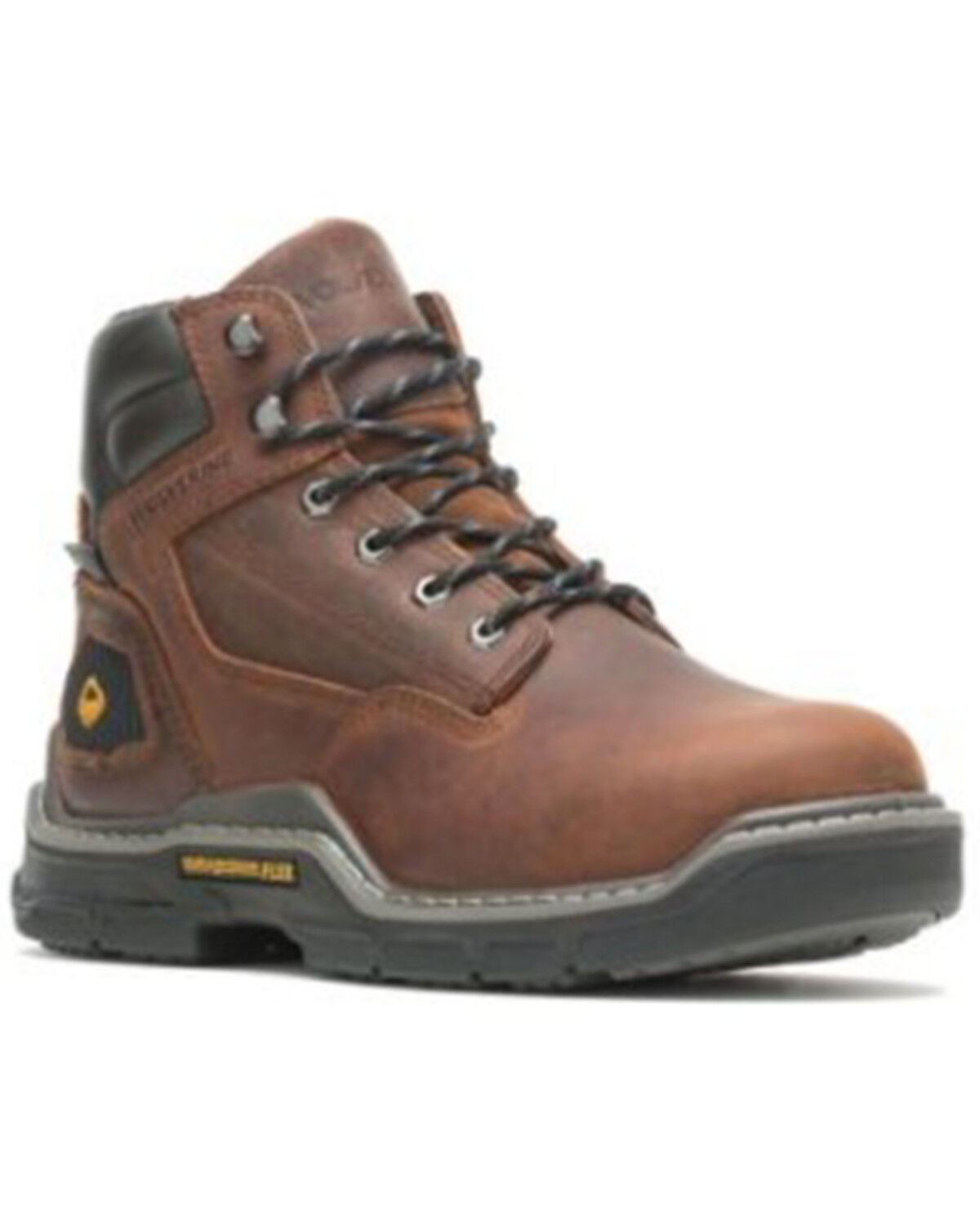 Image #1 - Wolverine Men's Raider DuraShock Insulated Lace-Up Work Boots - Soft Toe, Brown, hi-res