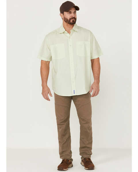 Image #2 - Resistol Men's Solid Short Sleeve Button-Down Western Shirt , Sage, hi-res