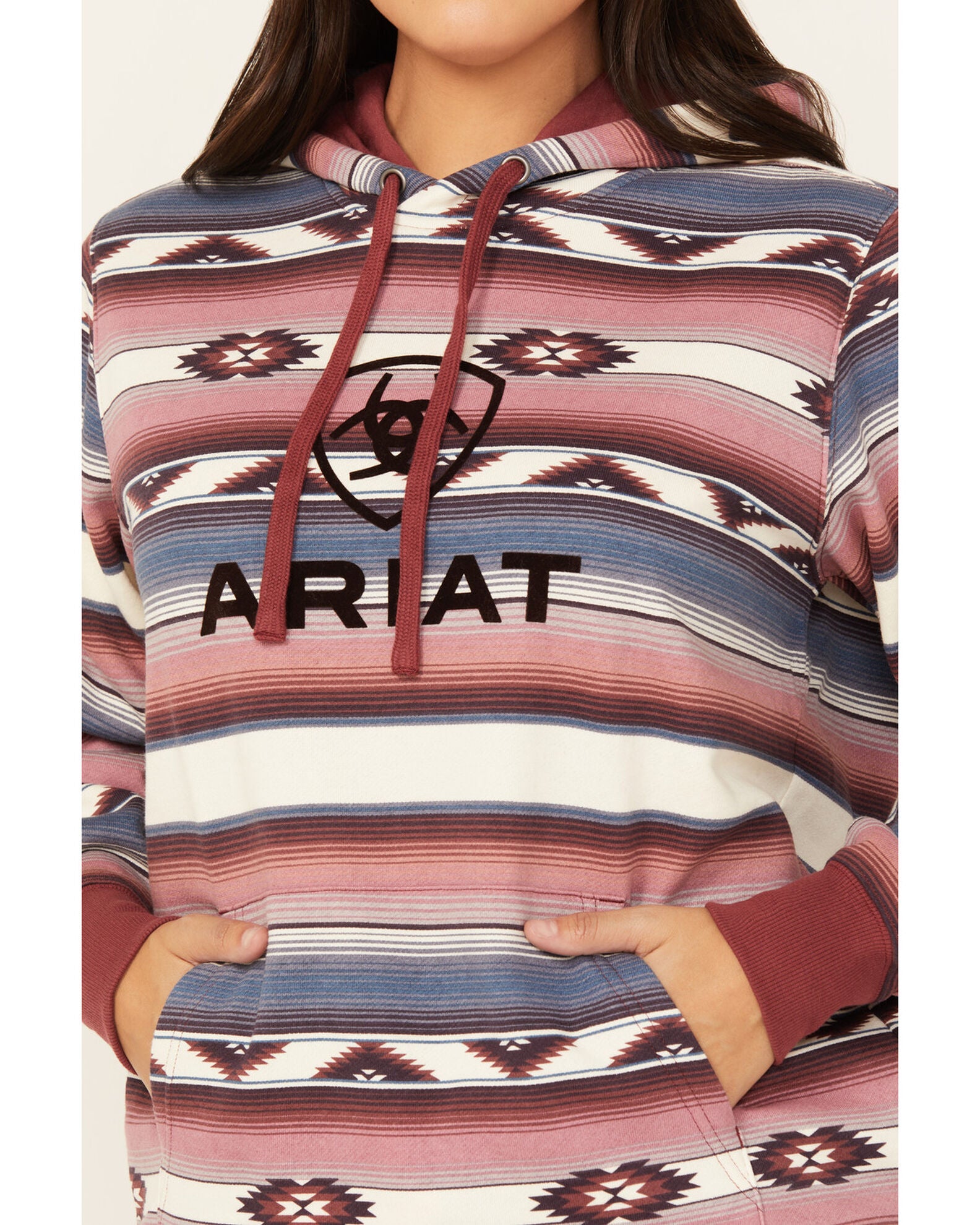 Girl's Ariat Western Stamps Hoodie-Layla Print