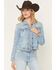 Image #1 - Shyanne Women's Boise Light Wash Stretch Denim Jacket, Light Wash, hi-res