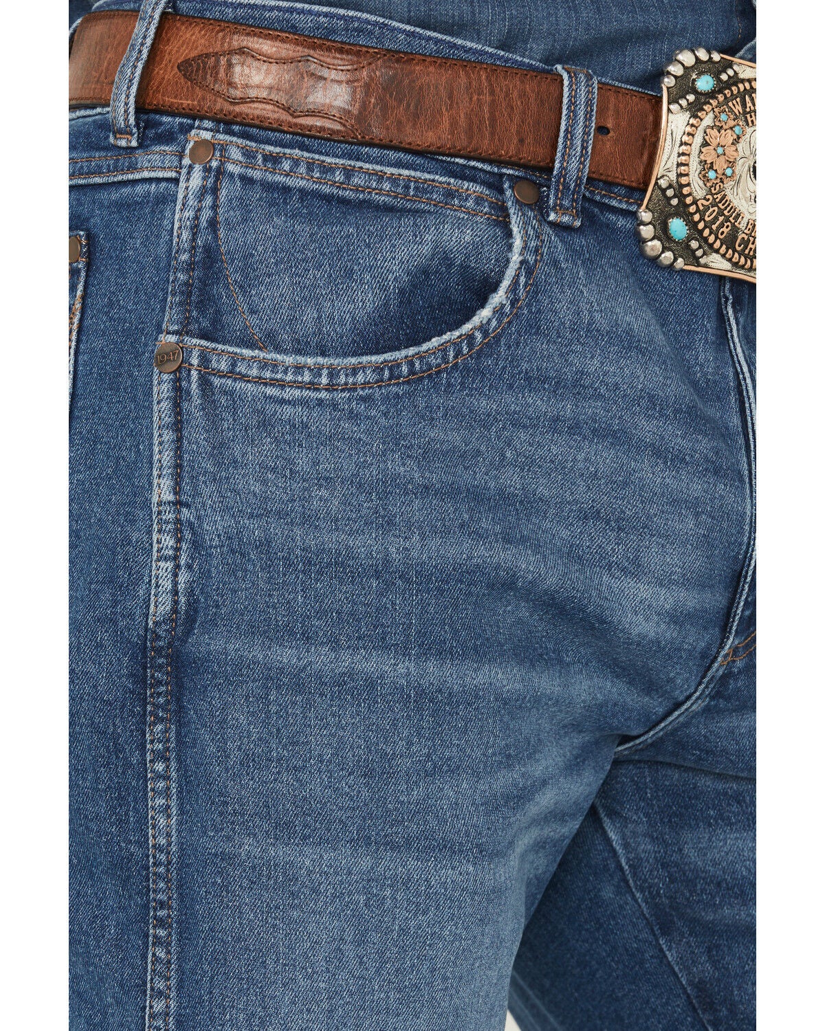 Wrangler Retro Men's 77MWZ Dark Wash Slim Bootcut Stretch Denim