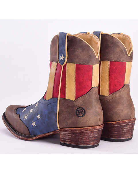 Image #3 - Roper Women's American Flag Boots - Snip Toe , Multi, hi-res