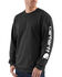Image #2 - Carhartt Men's Loose Fit Heavyweight Long Sleeve Logo Graphic Work T-Shirt, Black, hi-res