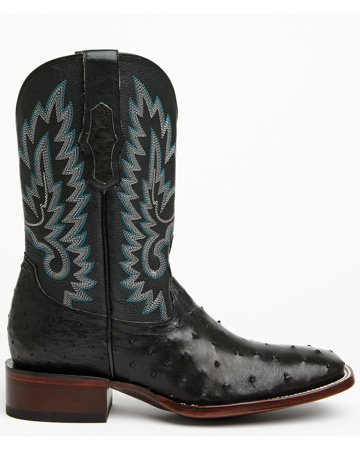Image #2 - Cody James Men's Buzzard Exotic Ostrich Western Boots - Broad Square Toe, Black, hi-res
