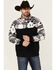 Image #1 - Hooey Men's Stevie Southwestern Block 1/4 Snap Pullover, Black, hi-res