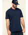 Image #1 - Hawx Men's Navy Miller Pique Short Sleeve Work Polo Shirt, Navy, hi-res