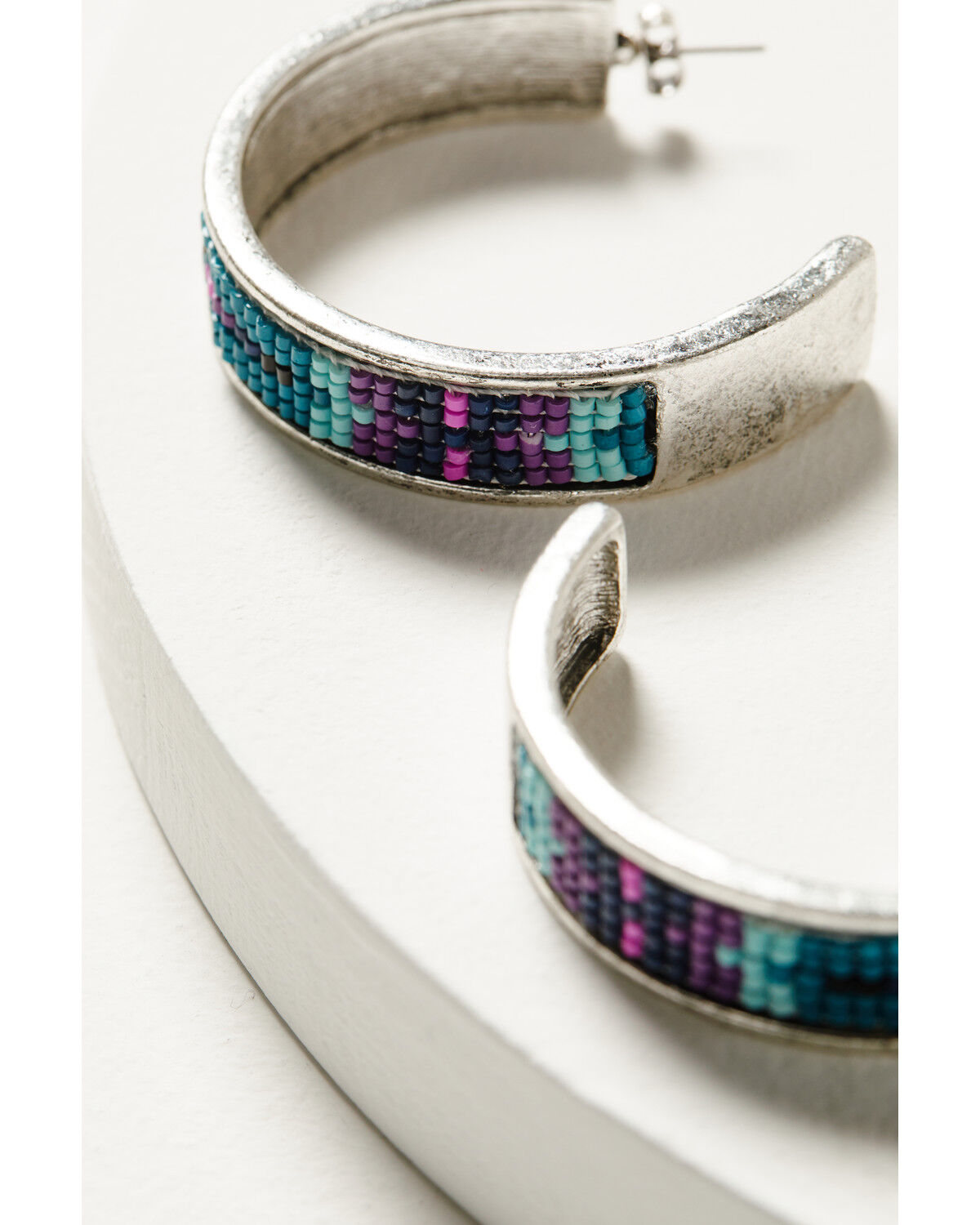 Image #2 - Idyllwind Women's Lealand Lane Hoop Earrings, Silver, hi-res