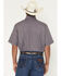 Image #4 - Ely Walker Men's Boot Barn Exclusive Cowboy Print Short Sleeve Snap Western Shirt, Blue, hi-res