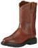 Ariat Sierra Cowboy Work Boots - Round Toe, Bronze, hi-res