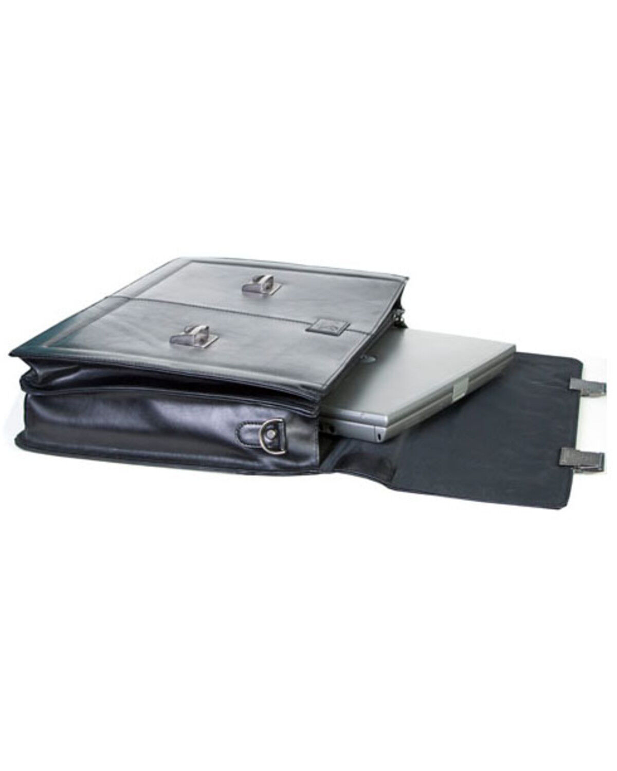 Image #2 - Scully Men's Brief Case, Black, hi-res