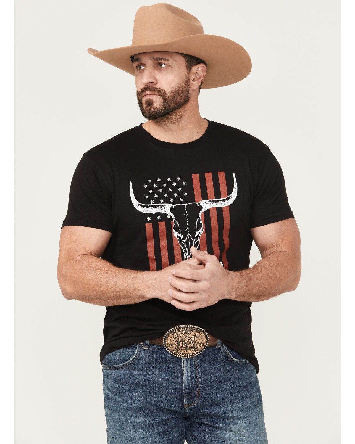 Image #1 - Cowboy Hardware Men's Boot Barn Exclusive Logo Short Sleeve Graphic T-Shirt, , hi-res