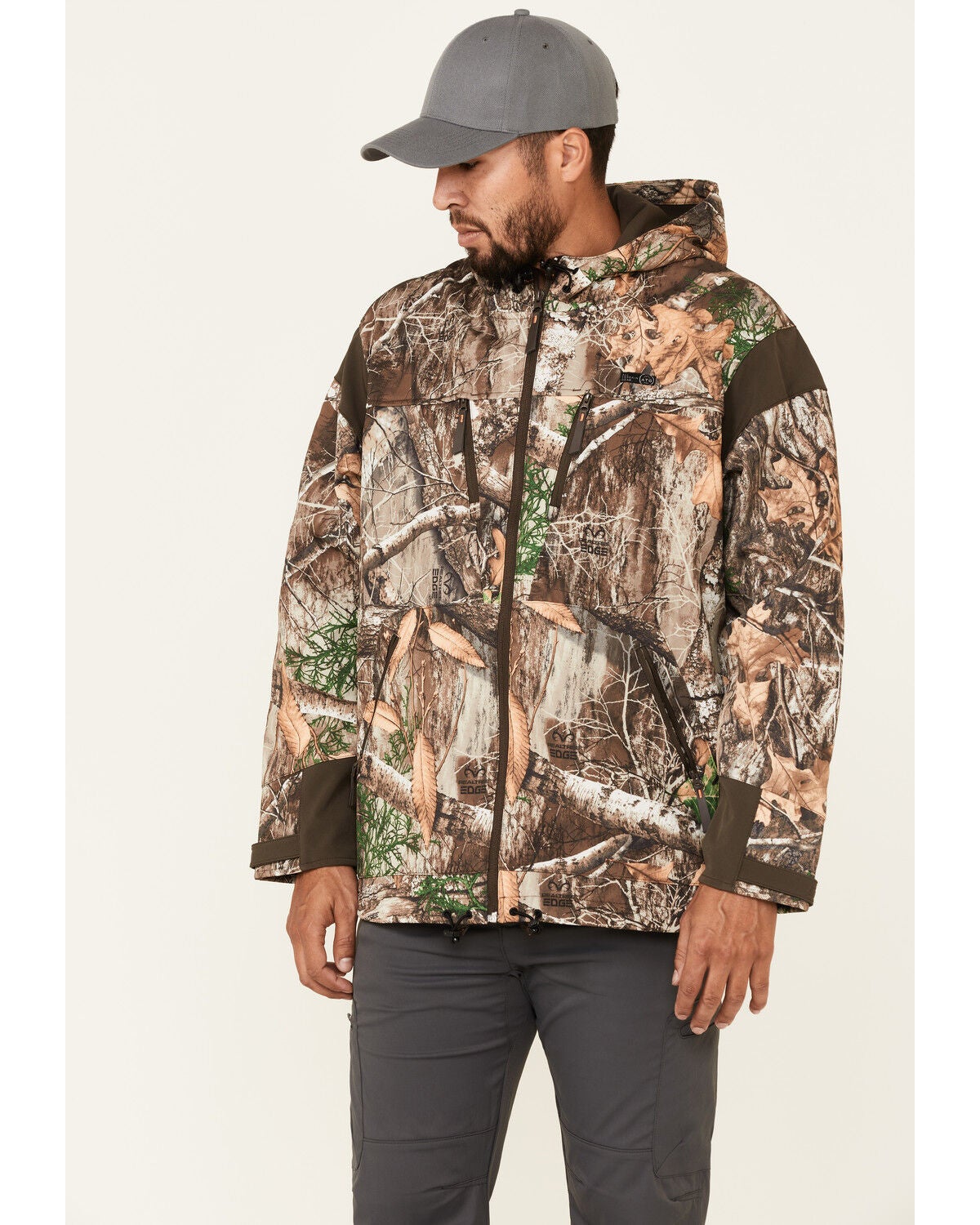 Image #1 - ATG by Wrangler Men's All-Terrain Camo Zip-Front Hooded Softshell Jacket, , hi-res