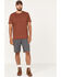 Brothers & Sons Men's Stretch Ripstop Charcoal Silm Straight Cargo Shorts , Charcoal, hi-res