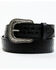 Image #1 - Cody James Men's Checkered Billets Alligator Print Leather Belt, Black, hi-res