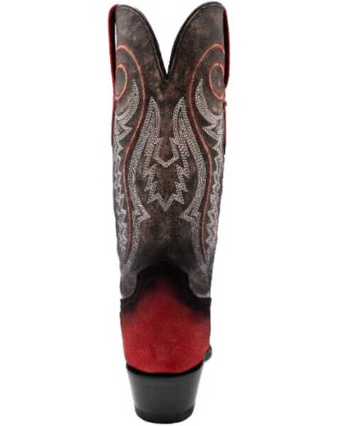 Image #5 - Ferrini Women's Roughrider Western Boots - Snip Toe , Red, hi-res