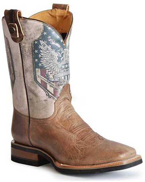 Roper Men's 2nd Amendment Western Boots - Square Toe, Tan, hi-res
