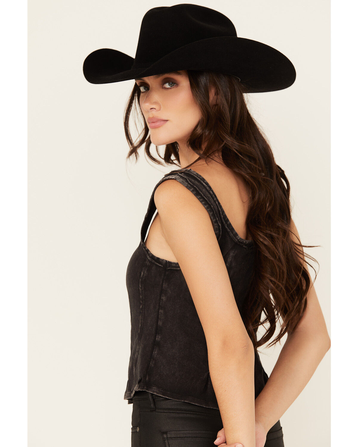 Image #2 - Free People Women's Roller Tank Top, Black, hi-res