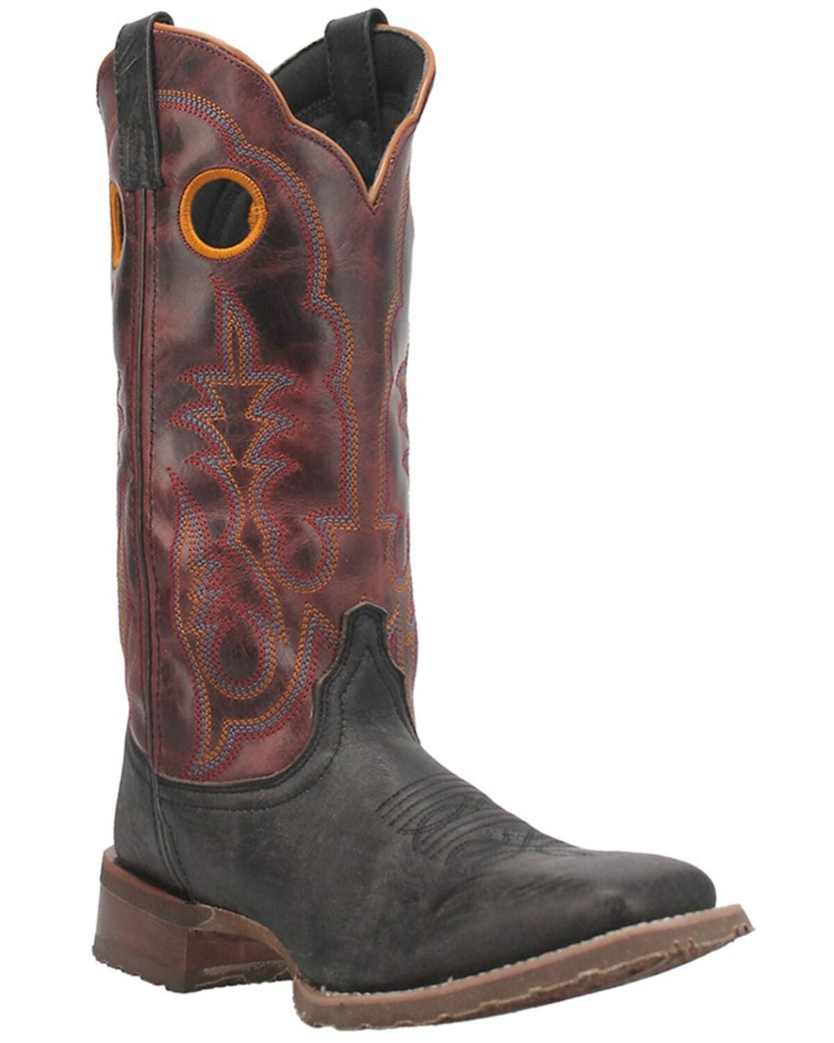 Laredo Men's Isaac Western Boots - Broad Square Toe, Black, hi-res