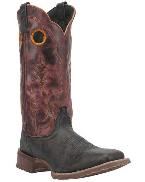 Image #1 - Laredo Men's Isaac Western Boot - Broad Square Toe, Black, hi-res