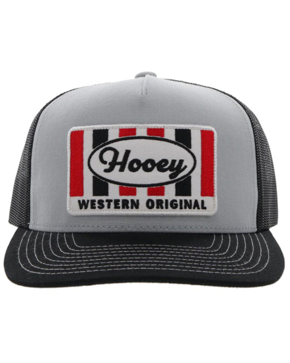Image #3 - Hooey Men's Sudan Logo Patch Trucker Cap, Grey, hi-res