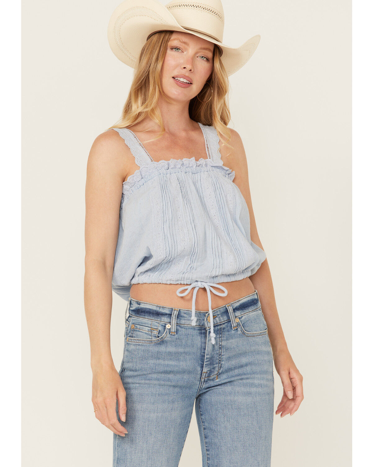 Image #1 - Free People Women's Because Of You Tank Top, Blue, hi-res