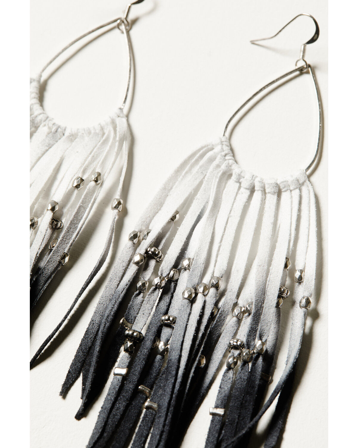 Image #2 - Idyllwind Women's Leather Ombre Studded Rolynn Earrings, Black, hi-res