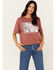 Image #1 - Cleo + Wolf Women's Brooklyn Motel Short Sleeve Graphic Tee, Oatmeal, hi-res